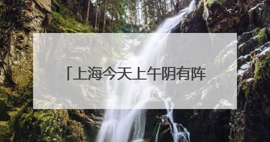 上海今天上午阴有阵雨或雷雨，局部地区雨量可达大到暴雨